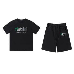 Designer herr t-shirts märke Trapstar herrkläder t-shirt träningssatser harajuku toppar tee rolig hip hop color t shirt strand casual shorts 2023