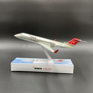 Aircraft Modle 1 100 Aircraft Model Toy Northwest Airlines NWA CRJ-200 Replica Edition 230426