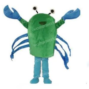 Halloween granchio verde e blu costume della mascotte simulazione personaggio dei cartoni animati abiti vestito per adulti taglia vestito unisex compleanno natale carnevale vestito operato