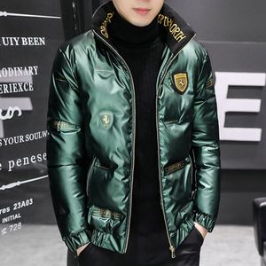 Roupa de inverno jaqueta bomber casaco bolha masculino quente caju parkas engrossar outerwear moda rua coreano algodão-acolchoado roupas masculinas