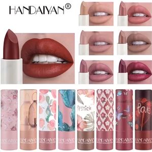 Batom veludo fosco novo nude hidratante matiz labial bálsamo creme pigmento 8 cores luxo maquiagem labial à prova dwaterproof água cosméticos maquillaje