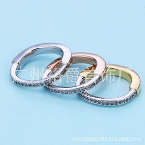 Designer New Brand LOCK Colorful Split Lock Ring for Women with Platinum Plating of 18K Gold Personalized Fashion Handpiece