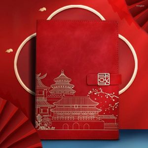 Çin tarzı dizüstü bilgisayar hediye kutusu kawaii malzemeleri öğrenci kırtasiye ofis planlayıcı gündemi retro not defteri Noel