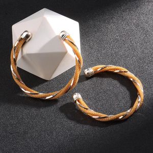 Bangle 2pcs/Set Gold Bracelets For Women Fashion Personality Ubranie