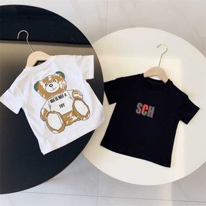 Designer Kids Cartoon Tops Baby Kid Luxury Short Sleeve Boys Summer Tops Baby Girls Cute Clothes Childrens Clothing Unisex Casual Shirt