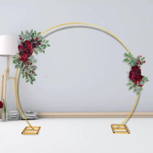 Dekorativa blommor 2 stycken Artificial Flower Arch Rose Wine Red Garland Props Handmade för bröllopsdörrceremoni Bakgrundsväggutställning