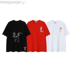 Designer-T-Shirt Lanvins High Street American LANVIN Langfan Neues Frühjahrsprodukt BOTANICA-Serie Lässiges T-Shirt für Männer und Frauen Gleicher China-Chic