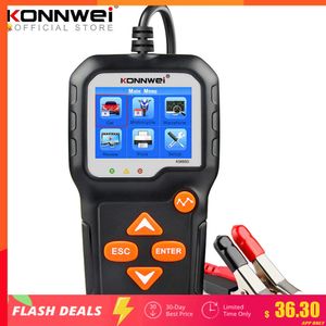New KONNWEI KW650 Car Motorcycle Battery Tester 12V 6V Battery System Analyzer 2000CCA Charging Cranking Test Tools for the Car