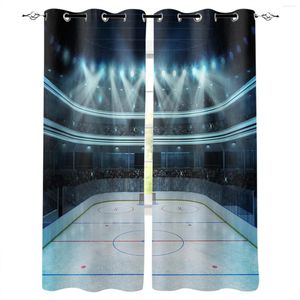 Gardin ishockey fält blackout gardiner för vardagsrum fönster sovrum kök draperi persienner