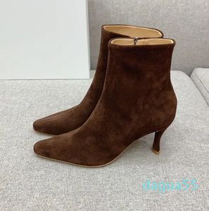 Botas de salto alto plataforma preta castanha marinha camurça de couro liso inverno tornozelo joelho tênis