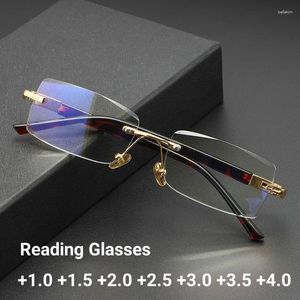 Sunglasses Finished Women Men Hyperopia Glasses Fashion Diamond Cutting Farsighted Eyeglasses Optical Prescription Reading Eyewear Diopter