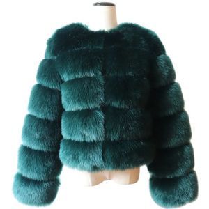 Futra kobiet faux fur hjqjljls długie rękaw faux fur płak zima moda moda gęsta ciepła rozmyta płaszcz wierzchnia kobieta szareblack fałszywa kurtka futra 231124