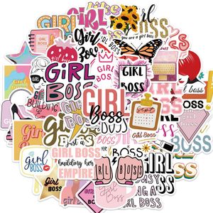 50 PCS Girl Boss Water Bottle Stickers för bilkylskåp Hjälm iPad Bicycle Phone Motorcykel PS4 Notebook PVC DIY DECALS tonåringar barn vuxna