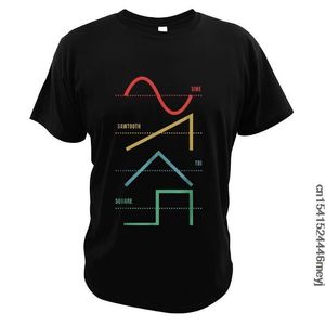 T-shirt da uomo T-shirt sintetizzatore analogico vintage Synth Nerd T-shirt grafica matematica T-shirt in cotone confortevole per il tempo libero 230426