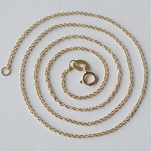 Chains AU375 9k geelgouden ketting 9ct ovale kabelketting met veersluiting