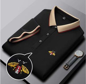 Camisa polo de manga curta masculina stritching designer polo vestido de negócios roupas de luxo camisa polos camisetas