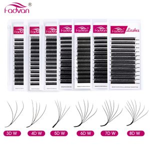 Narzędzia do makijażu Fadvan Automatyczne kwitnienie w kształt Bloom 3D4D5D6D7D8D Premade Fan Fan Extensions Natural Soft Professional Lashes 230425