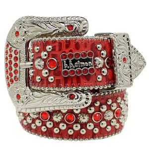 Fashion bb simon belt designer belt men shiny red cintura diamond classic mens belts bling rhinestones waistband with box cinturones