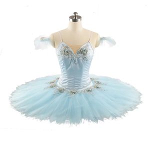 Abbigliamento da ballo Professionale Design unico di alta qualità 12 strati Taglia personalizzata Bambini Ragazze Donne adulte Abbigliamento da prestazione Tutu di balletto azzurro 231124