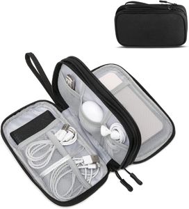 Custodia per organizer da viaggio per elettronica per accessori elettronici Custodia per il trasporto Borsa portatile impermeabile a doppio strato All-in-One