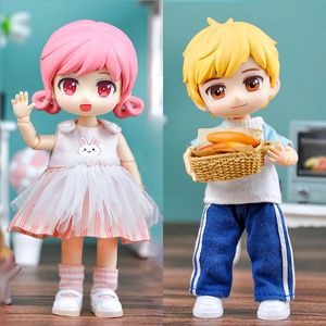 Dolls YMY Doll OB11 Movable Joint Doll GSC Face 1/12BJD Figures Anime Model Surprise Dolls Including Doll Head Body Clothes Shoes 230426