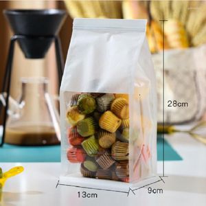 Gift Wrap Bakery Bags With Clear Window Sealing Plastic Paper Bag For Food Cookie Candy Cake