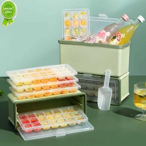Ice Cube Maker Multi-layer DIY Ice Tray Ball Ice Cube Mold with Lid Household Food Grade Ice-making Container For Whiskey Bar