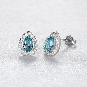 Affascinanti gocce d'acqua Gemme colorate Orecchini in argento s925 Celebrità femminili Stesso stile Orecchini di fascia alta Microintarsio Zircone Moda Gioielli di marca di lusso