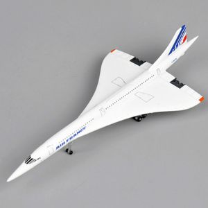 Modelo de aeronave 1/400 Concorde Air France Modelo de avião 1976-2003 Avião Alloy Diecast Air Plane Modelo Crianças Presente de aniversário Coleção de brinquedos 230426