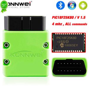 KONNWEI ELM327 V1.5 OBD2 Scanner KW902 Scanner de automóvel compatível com Bluetooth Mini Elm 327 OBD 2 KW902 Leitor de código para Android Telefone