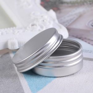 Förvaringsflaskor 15 ml tennlock metallburkar Makeup Organiser Box Fall Jar Aluminium Containers Travel toalettartiklar