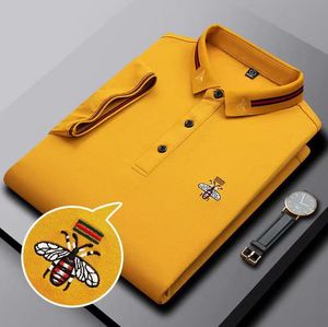 Дизайнерские мужчины Polo Luxury Bee G Письмо повседневная слабая приспособленная воздушная подгонка.