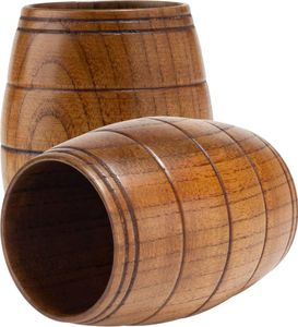 木製のビッグベリーカップカクテルグラス手作りの手作り木カップ