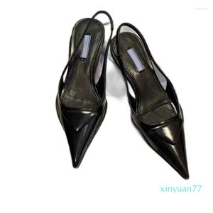 Sandals Ladies Pointedmules Kitten Heel Design High Heels Simple Collocation Shoes Daily Shopping Comfortable Size 34-42