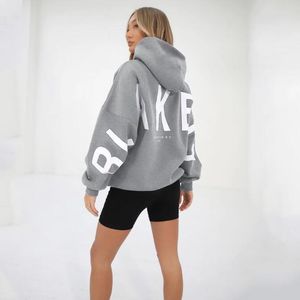 Women Hoodies Girl Fonette di lettere casual Stampa Felpa Fangola Mascia lunga Street Autumn Inverno Autumn Inverno Pallover