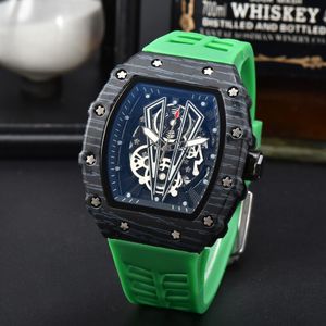 2023 Men's fully automatic, luxurious and fashionable men's watch, travel and business, rubber strap quartz movement clock leisure watch