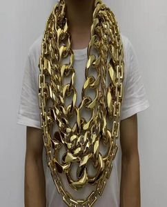 Ketten Acryl Halskette Sperrig Hip Hop Dicke Große Goldkette Goth Stil Männer Frauen Schmuck Geschenke Halloween Kunststoff Zubehör Rock6805091