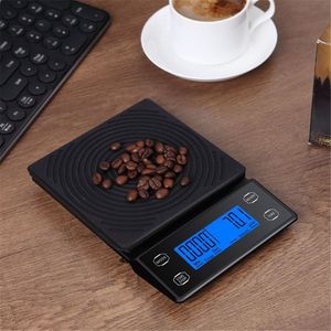 Hushållsskalor 0,1 g Precision Scale Kitchen Scale USB -laddning Smart kaffeskala med timer för handbryggning Kaffe Hushållen vägning Skala 230426