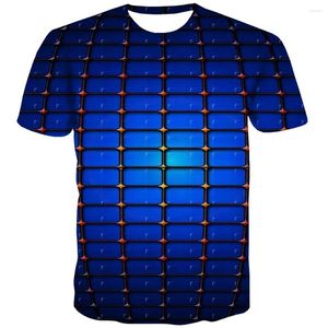 Men's T Shirts UNEY Graphic Shirt Tees 3D Paint US Size Square Tshirt Men/Woman Lattice Round Neck Tops La