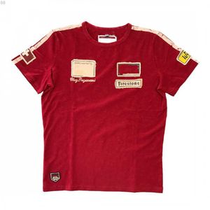 新しいメンズTシャツメンズ2023とレディースF1チームTシャツ1974スイスフォーミュラワンクレイレガッツニレトロレトロスポーツカジュアルショートスリーブ3DラウンドNE