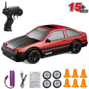 ElectricRC Car 2.4G Drift Rc Car 4WD RC Drift Carro de alta velocidade Brinquedo de controle remoto Modelo de carro AE86 Veículo de corrida Modelo de carro para crianças Presente de Natal 231124