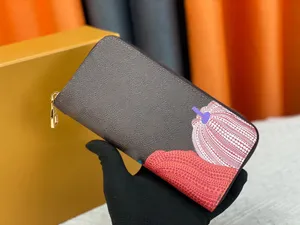 مصممون لوكسوريس محفظة محفظة أزياء طباعة طباعة قماش zippy محفظة كلاسيكية سستة الجيب pallas حامل البطاقة المحافظ