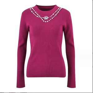 1123 L 2023 Подиумная осень, брендовый свитер в том же стиле с длинным рукавом, черный, зеленый, красный, с круглым вырезом, женская одежда, женская одежда высокого качества, YL