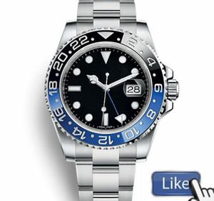 Роскошные GMT ​​Mens Watch Designer смотрит высококачественные модные керамические рамки 2813 Автоматическое движение Новые механические наручные часы с из нержавеющей стали AAA Man Clock