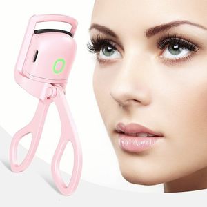 Eyelash Curler Pink Electric Perm Snabbt uppvärmning Portable Device Clip 230425