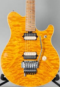 1994 Ernie Ball Music Man EV H Eddie Van Halen Signature Amber Quilt Top E-Gitarre 258