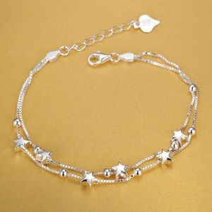 Charm Bracelets 925 Sterling Silber Schöne Sterne Armbänder für Frauen koreanische Modedesigner Party Hochzeit Schmuck Weihnachtsgeschenke Z0426