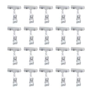 Bag Clips 20st Price Rack Daily Double Display PRAKTISK FÖR RETAIL SPARING UNIVERSAL SIGN SIGN HOLDER CLIPA STORE Rotatable Clear Plastic 230425