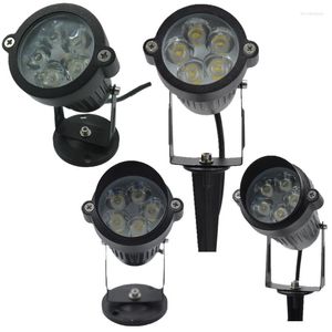 Utomhusbelysning LED 15W 12W 9W DC12V trädgårdsgård Spotlight Stand Lawn Spot Light IP65 Vattentät landskap Spike BULB AC220V