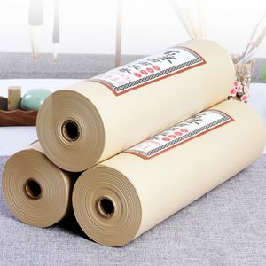 Malstifte Zeichenpapier Chinesisches Reispapier Halbreife Goldfolie Xuan Kalligrafie Raw Rolling 230425